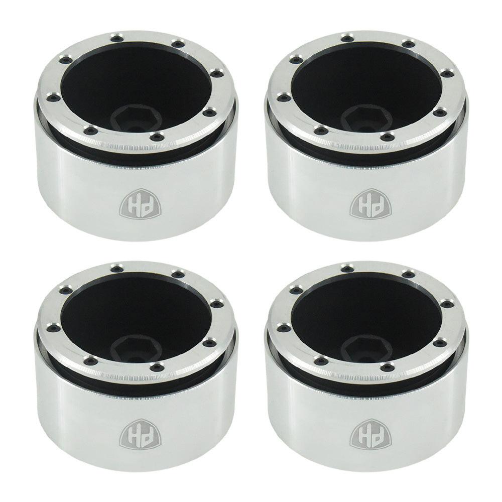 Powerhobby Aluminum 2.2" Beadlock Wheels Black / Silver (4) 1/10 Rock Crawler - PowerHobby