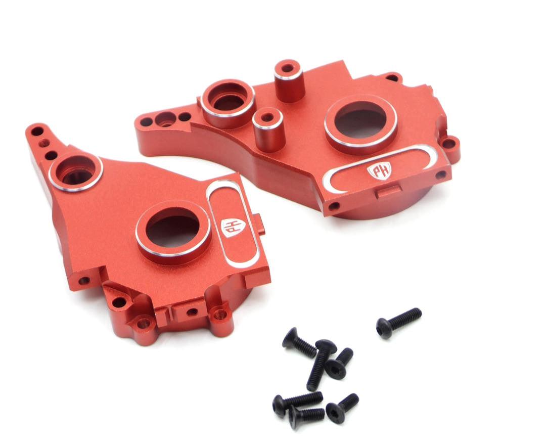 GPM Red Aluminum 7075-T6 Front/Rear Gear Box - 28pc set: Sledge GPM Red Aluminum 7075-T6 Front/Rear Gear Box - 28pc set: Sledge