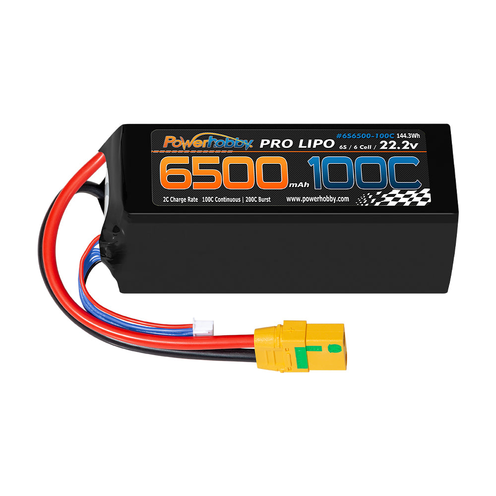 Powerhobby 6S 22.2V 6500mah 100c Lipo Battery w XT90 Plug