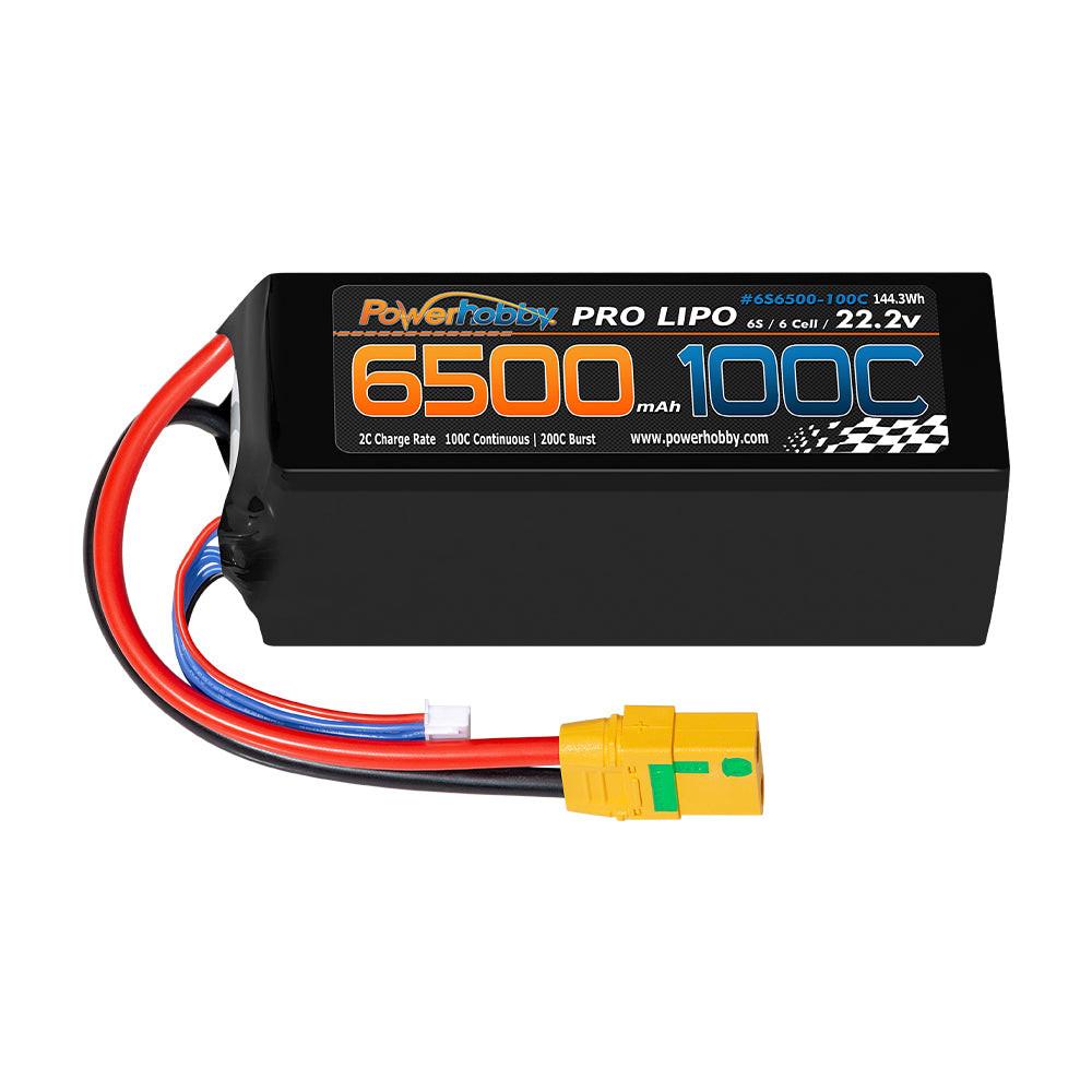 Powerhobby 6S 22.2V 6500mah 100c Lipo Battery w XT90 Plug