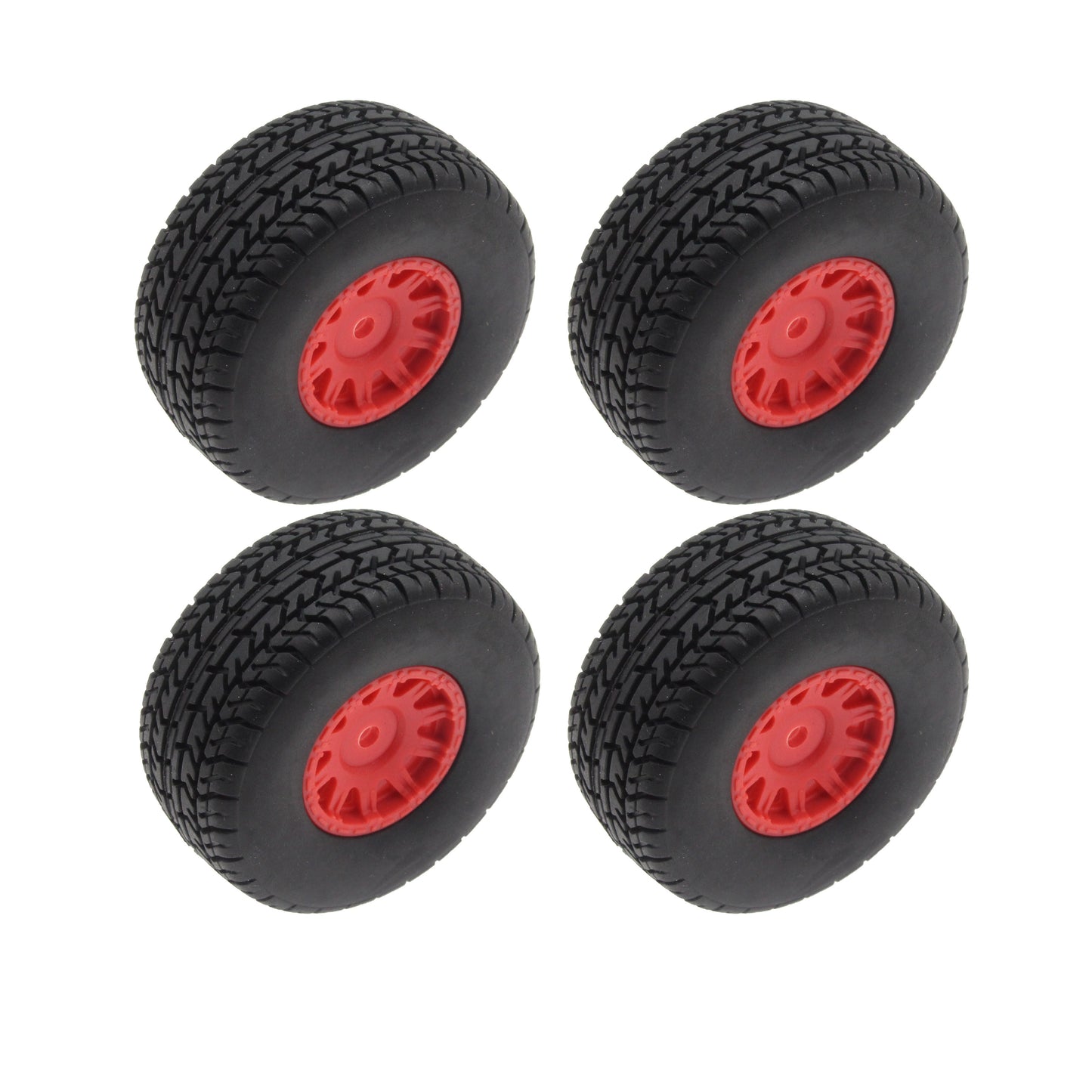 Mounted Tires / Wheels (4) Arrma Grom Granite Red