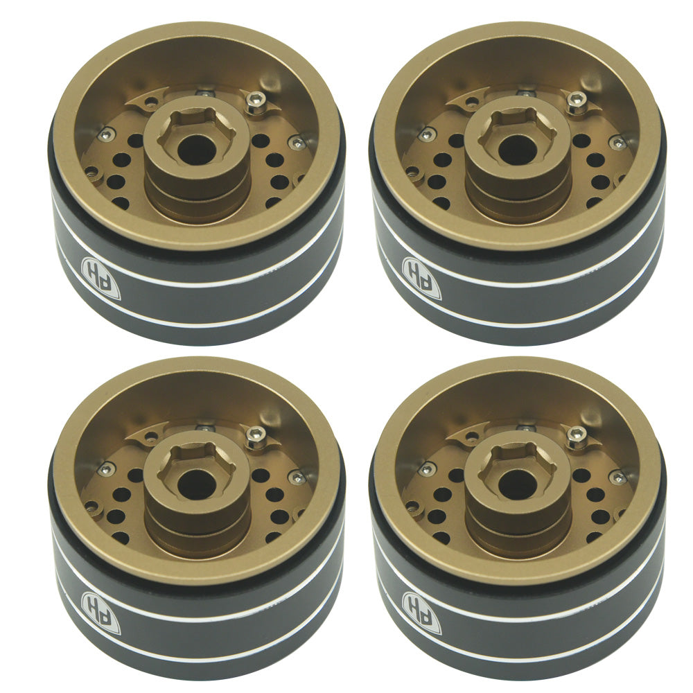 Powerhobby 1.9" Aluminum Wheels Gold (4) 1/10 Rock Crawler