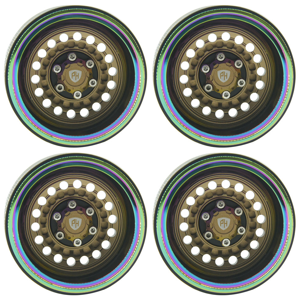 Powerhobby 1.9" Aluminum Wheels Gold (4) 1/10 Rock Crawler