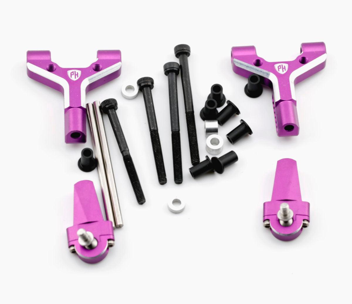 Braccio Inferiore Anteriore Regolabile Powerhobby Alluminio Viola Per MST RMX 2.5/2.0