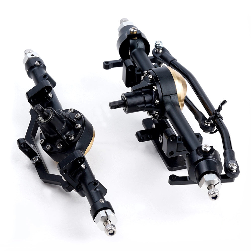Aluminum D90 Front + Rear Axles w/ Brass Cover