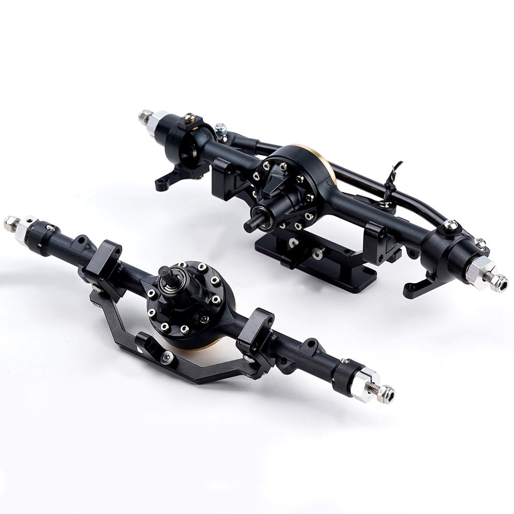 Aluminum D90 Front + Rear Axles w/ Brass Cover