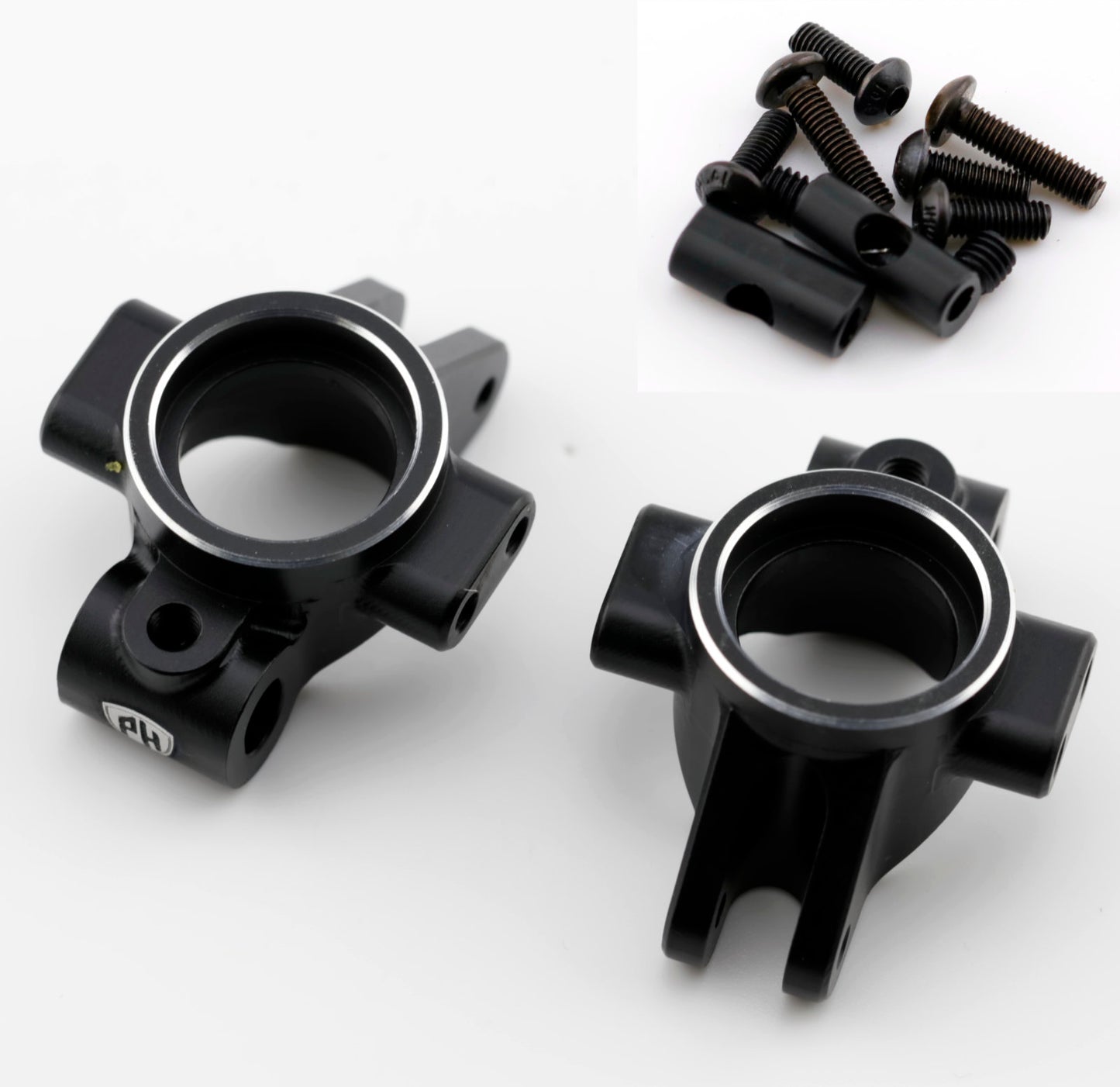 Powerhobby Aluminum HD Rear Hub Set Black Kyosho Fazer / Mad Van VE