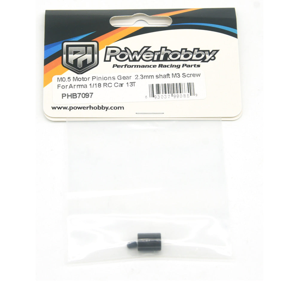 Powerhobby Mod 0.5 2.3mm Bore 13T Pinion Gear Fits Arrma Grom