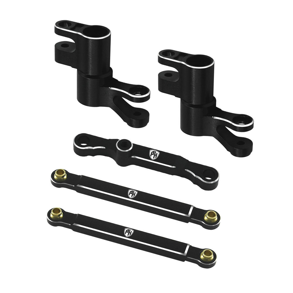 Powerhobby 7075 Aluminum Steering / Bellcrank Set Black FOR Traxxas Mini Maxx