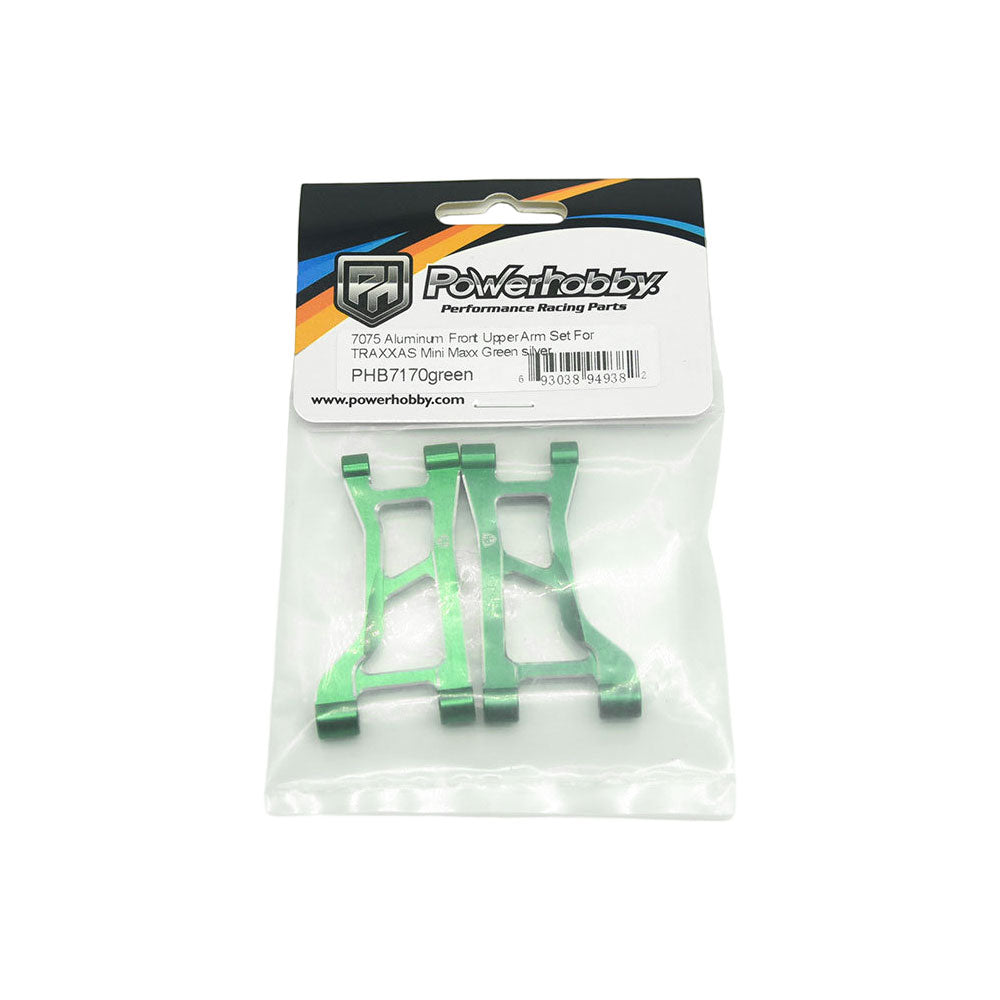 Powerhobby 7075 Aluminum Front Upper Arms Green For Traxxas Mini Maxx