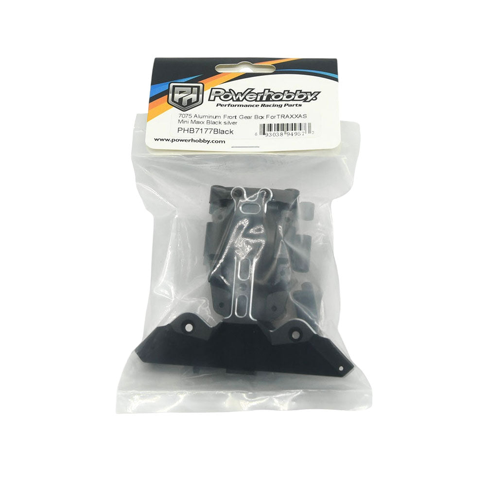 Powerhobby 7075 Aluminum Front Gearbox Black FOR Traxxas Mini Maxx