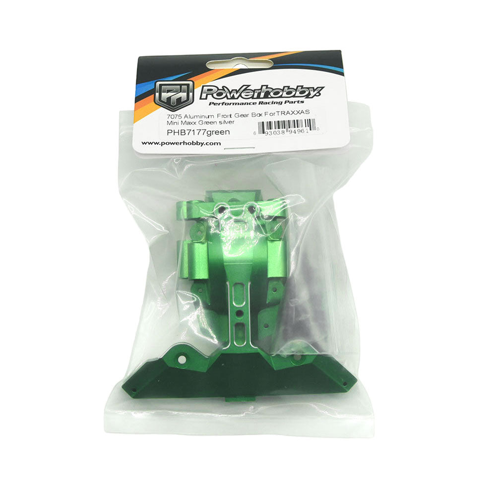 Powerhobby 7075 Aluminum Front Gearbox Green FOR Traxxas Mini Maxx