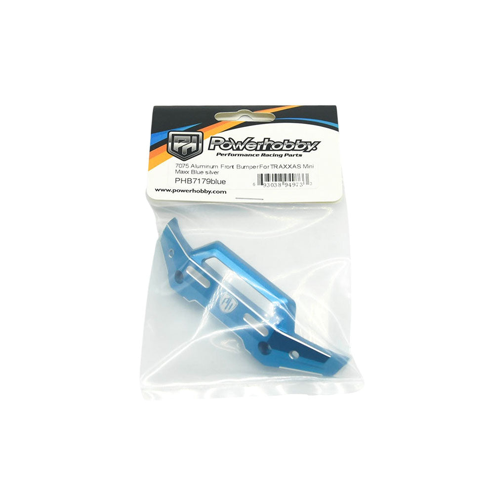 Powerhobby 7075 Aluminum Front Bumper Blue For Traxxas Mini Maxx