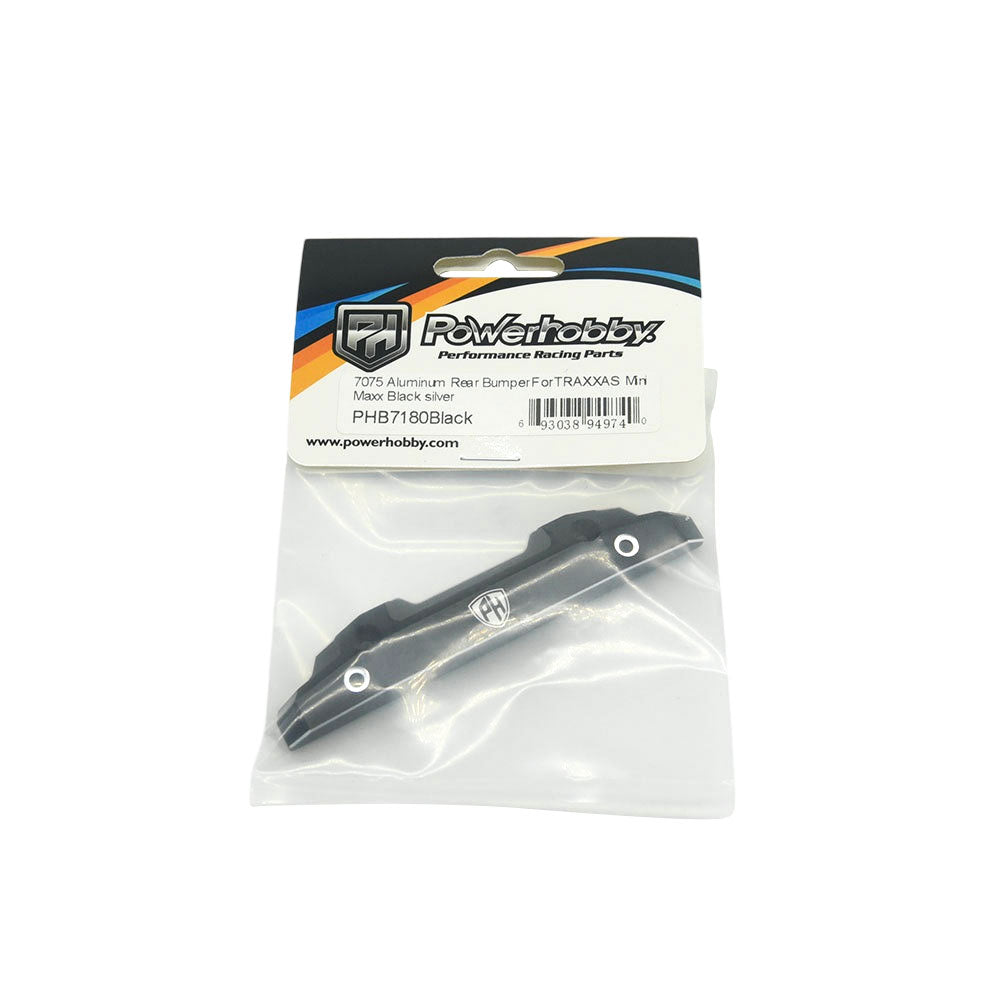 Powerhobby 7075 Aluminum Rear Bumper Black FOR Traxxas Mini Maxx