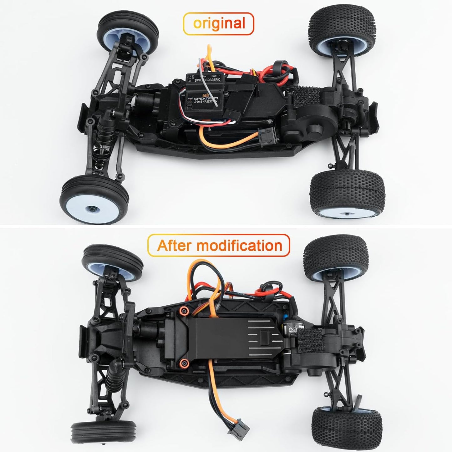 Powerhobby Losi Micro-B Aluminum Receiver Mounting Plate Black