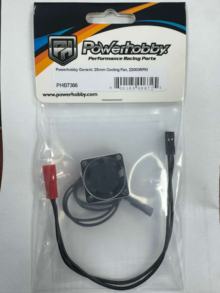 Powerhobby 25MM Aluminum High Speed Cooling Fan FOR Arrma Grom / Nascar