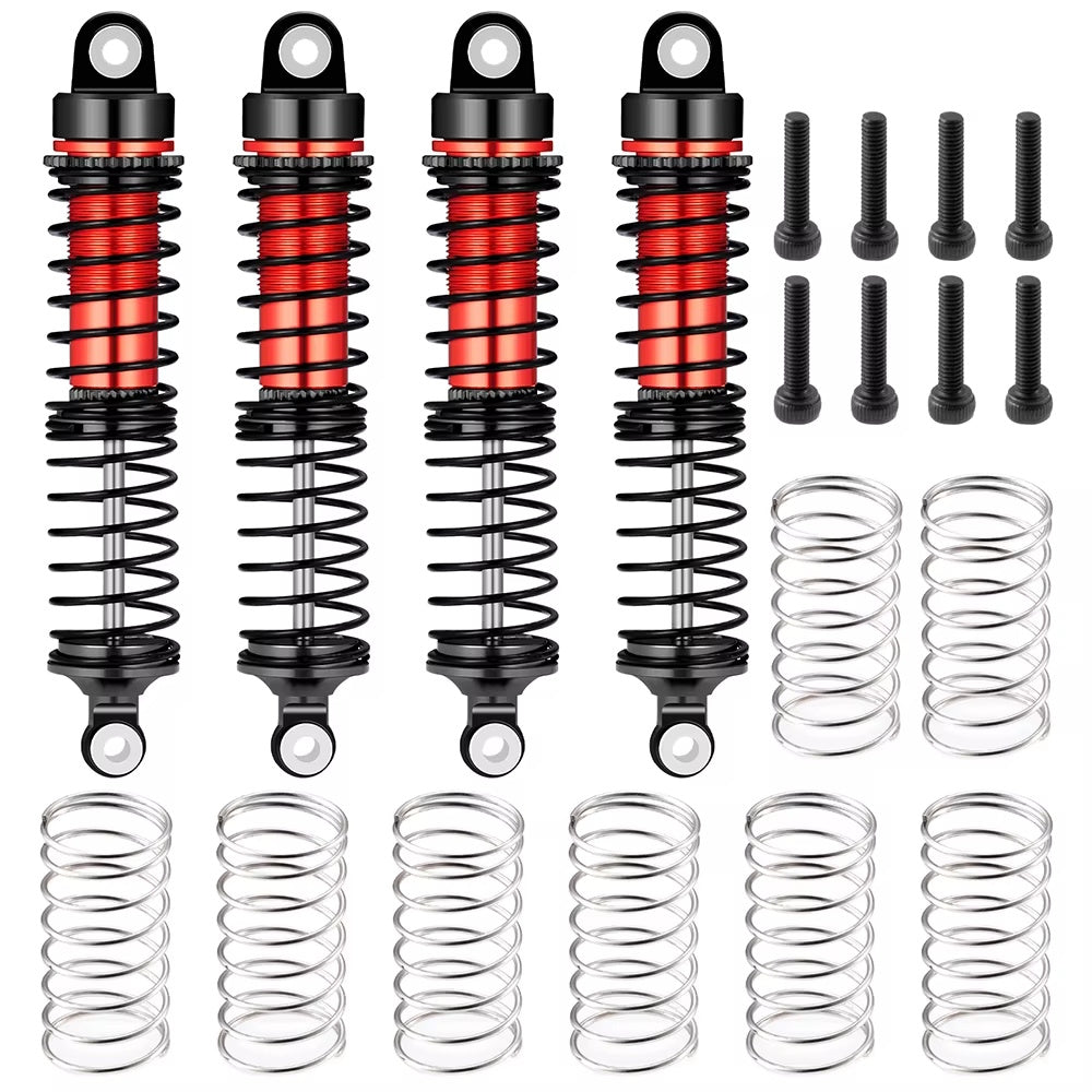 Powerhobby Aluminum Front / Rear Shocks (4) Traxxas Latrax Teton Red