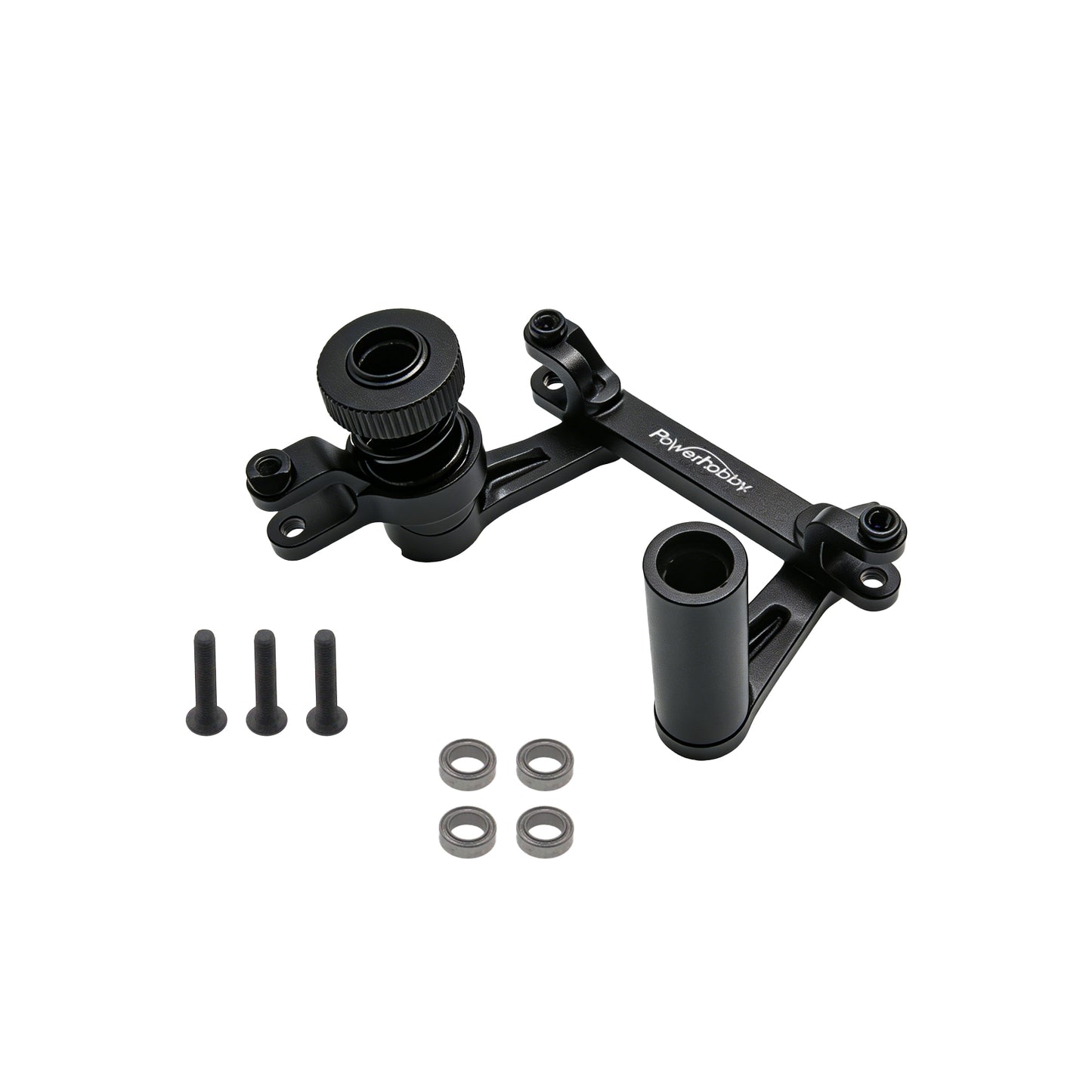Powerhobby Aluminum Steering Bellcrank Black FOR Traxxas E-Maxx / T-Maxx