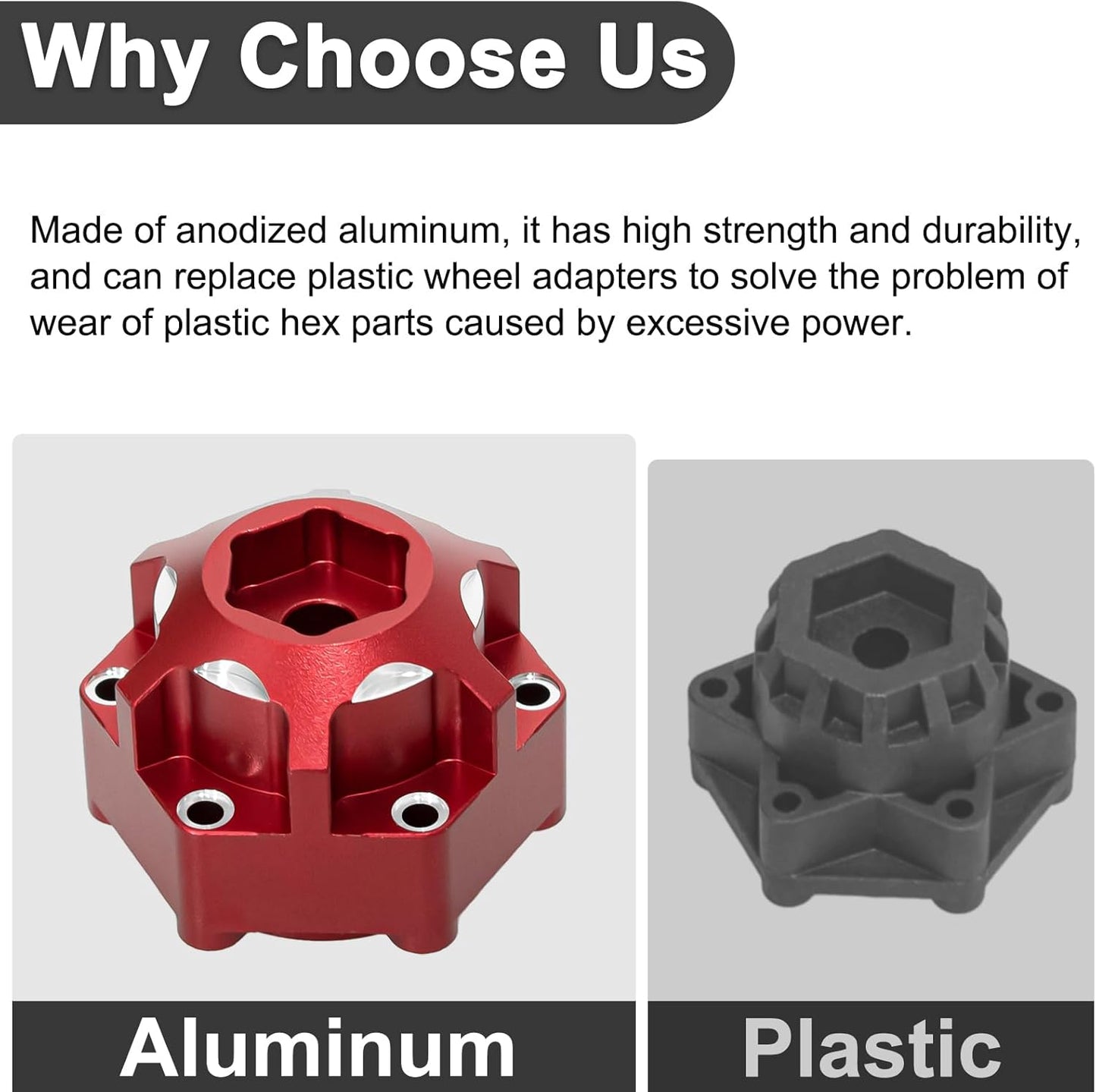 Powerhobby Aluminum 6x30 to 12mm Aluminum Hex Adapters (4) Pro-Line MX28