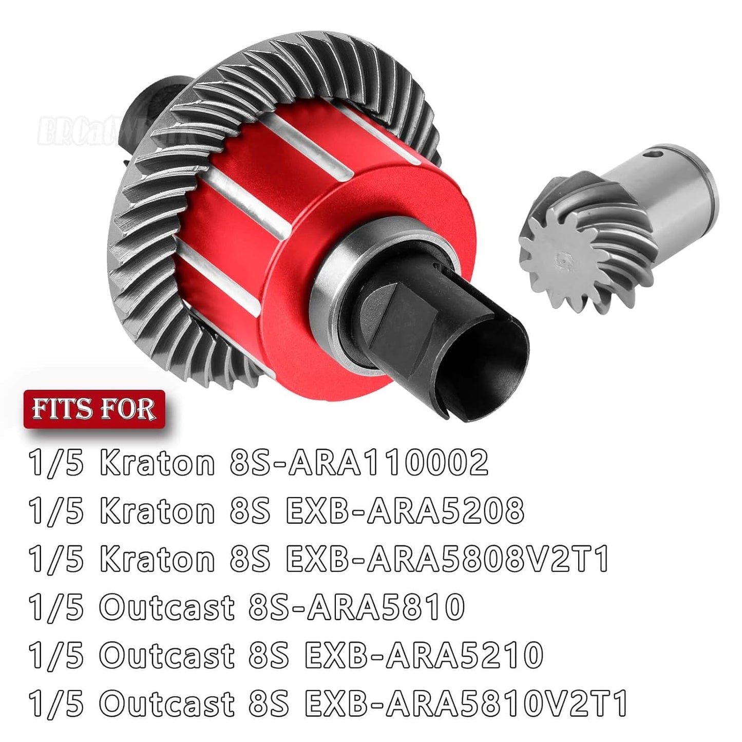 Powerhobby 39T Differential & 12T Main Gear Fits : Arrma Kraton / Outcast 8S
