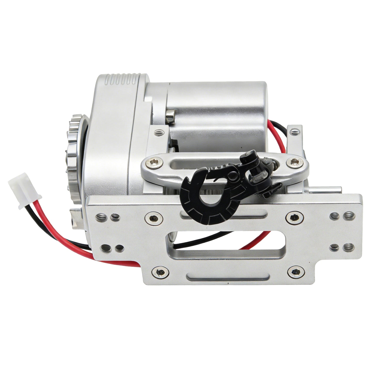 1/10 Simulated 8274 Vertical Winch Aluminum 6-12.4V 50lbs Silver for 1/10 Rock Crawler