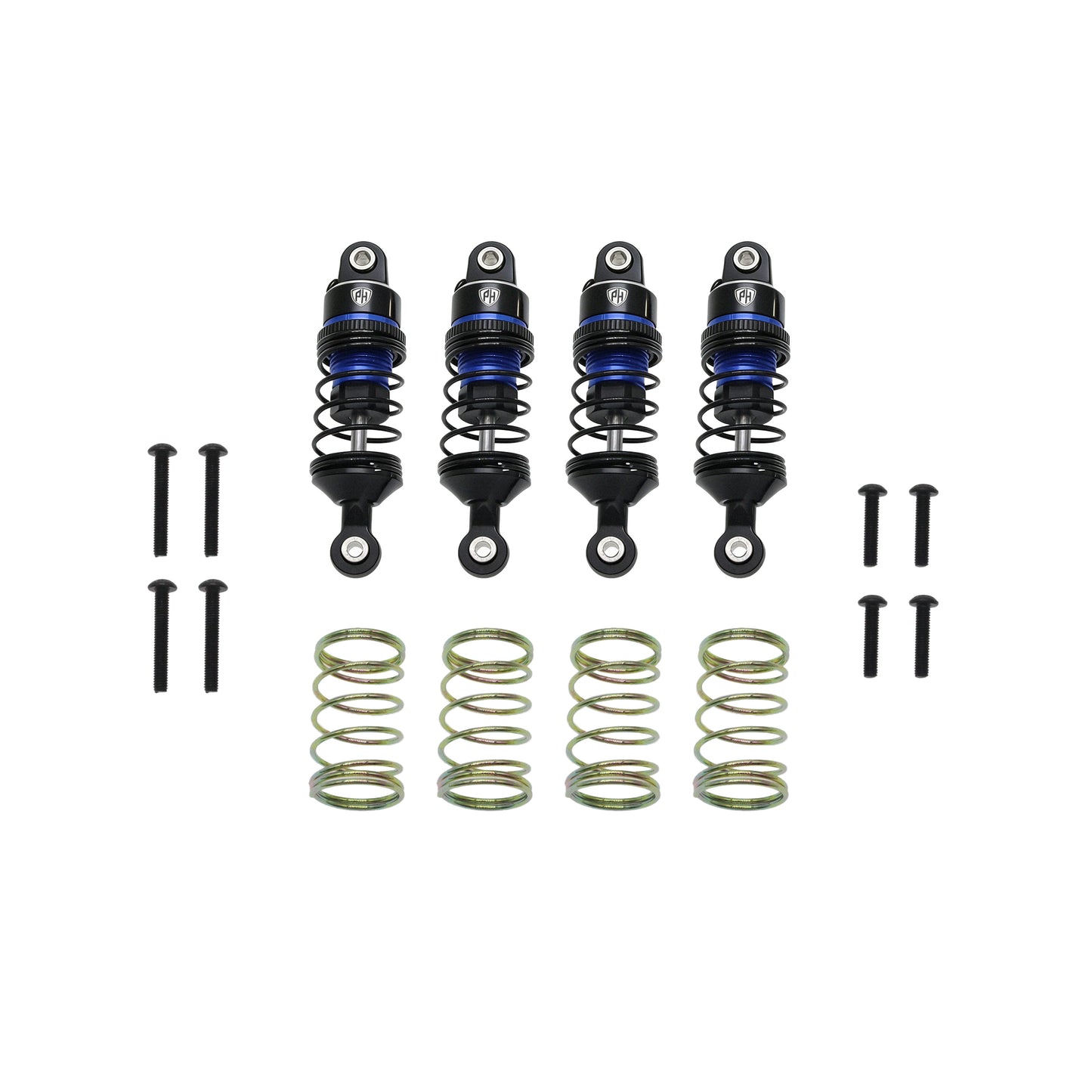 Powerhobby Aluminum Front / Rear Adjustable Shocks Blue FOR Traxxas 1/16 Mini Slash