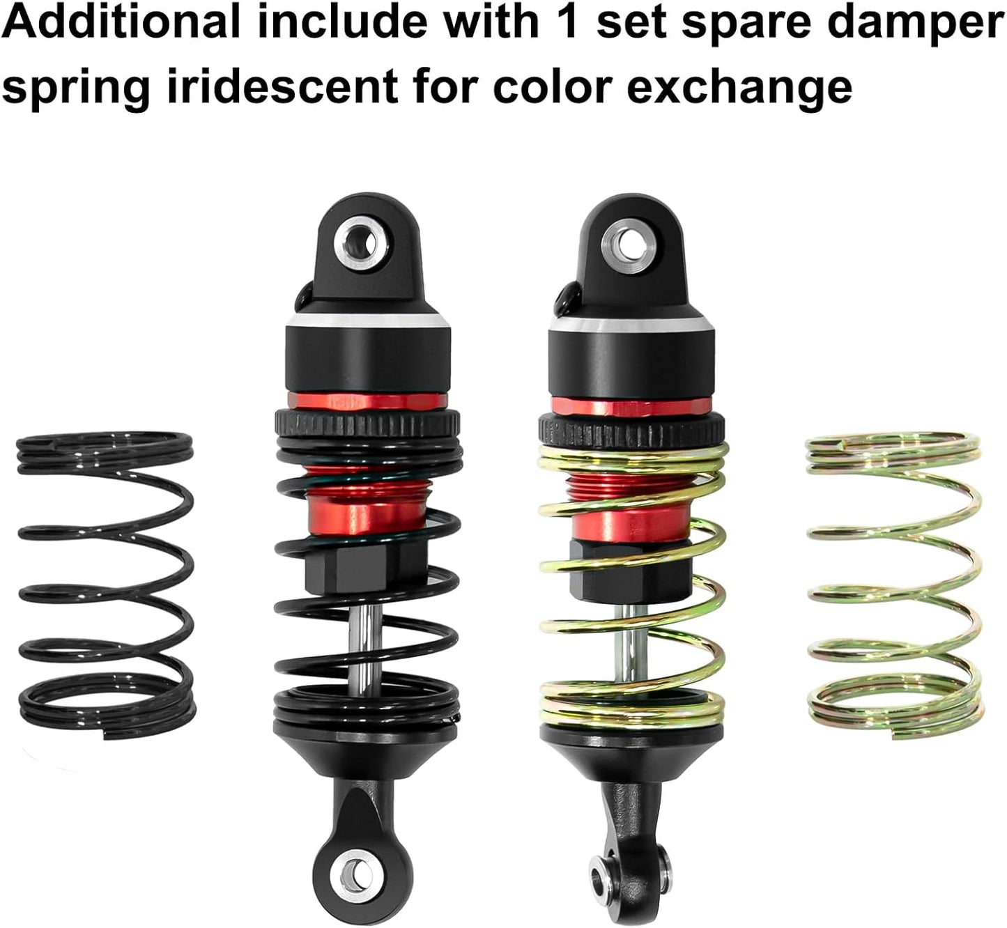 Powerhobby Aluminum Front / Rear Adjustable Shocks Red FOR Traxxas 1/16 Mini Slash