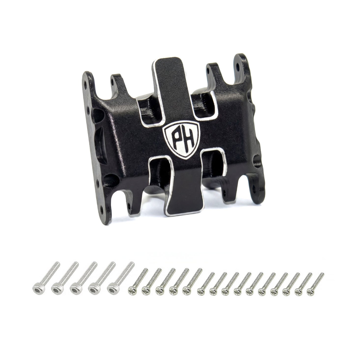 Powerhobby Aluminum Gear Box and Skid Plate Black Axial SCX30