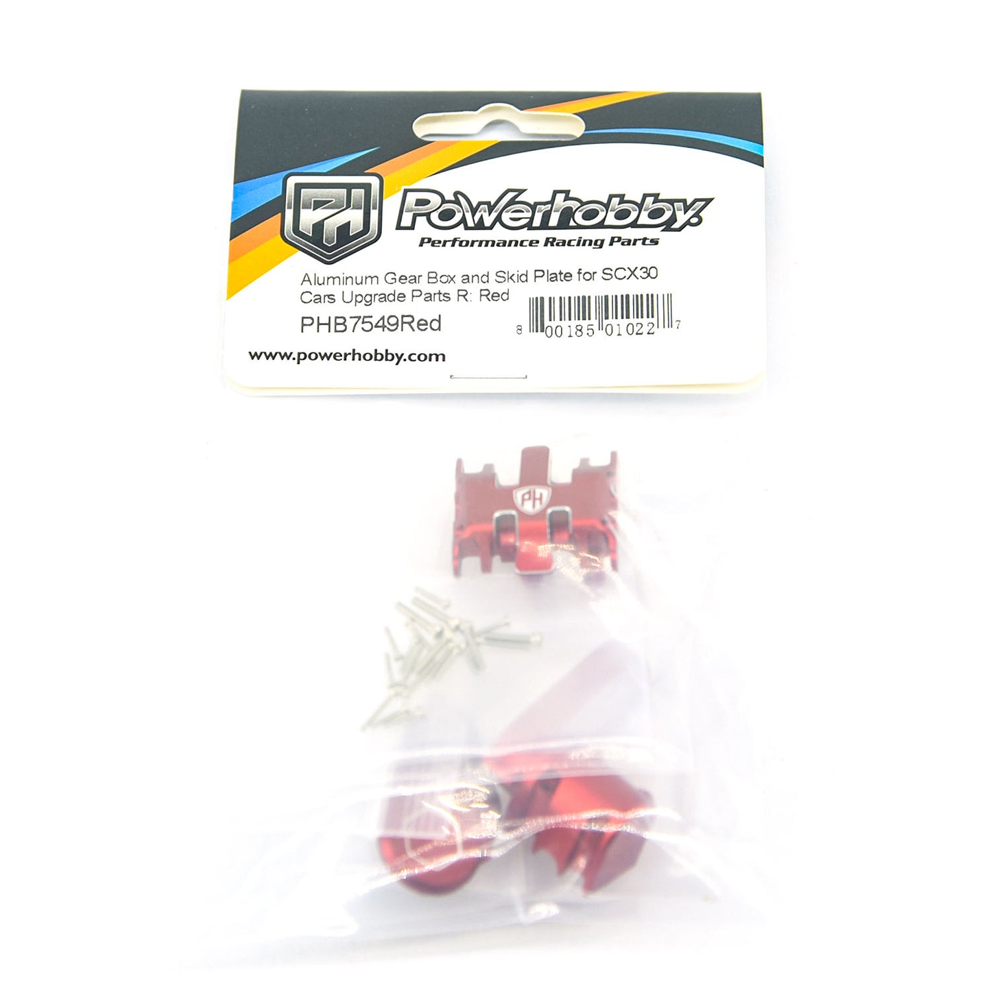 Powerhobby Aluminum Gear Box and Skid Plate Red Axial SCX30