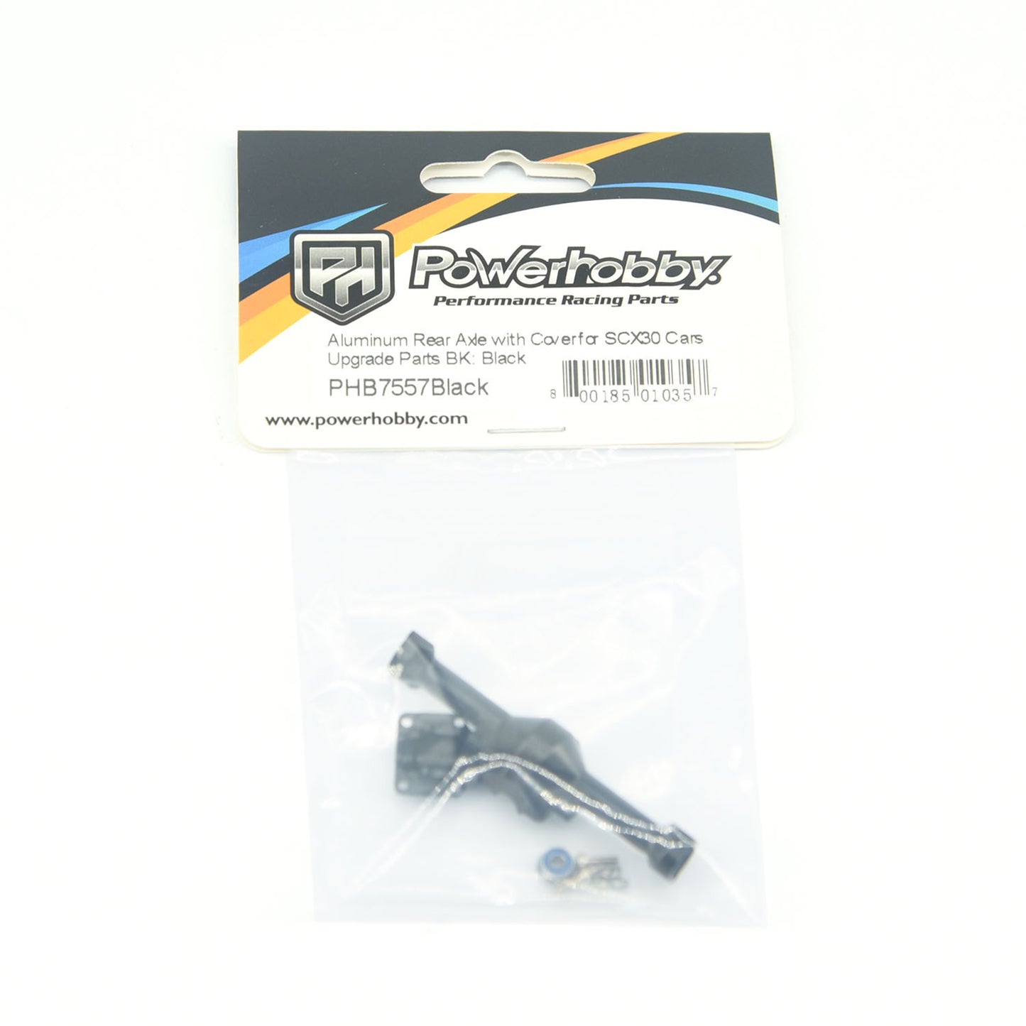 Powerhobby Aluminum Rear Axle w Cover Black Axial SCX30