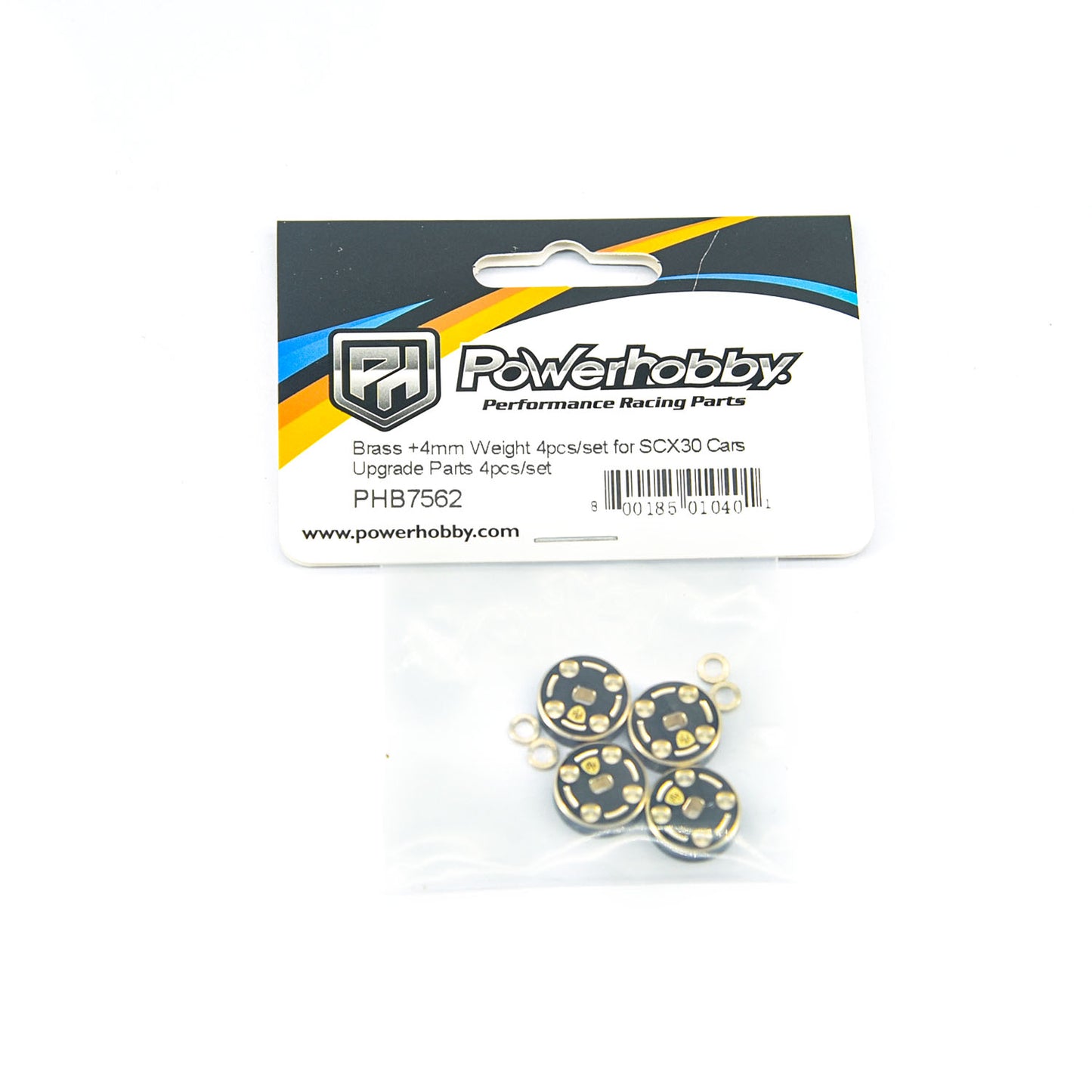 Powerhobby Brass +4mm Weight (4) Axial SCX30