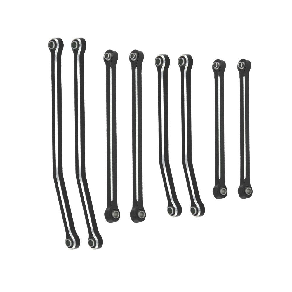 Powerhobby Aluminum Chassis Links + Steering Links Black Axial SCX30