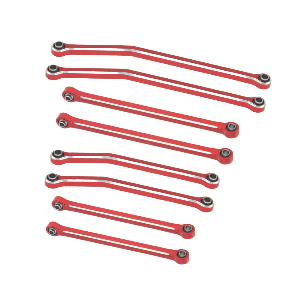 Powerhobby Aluminum Chassis Links + Steering Links Red Axial SCX30