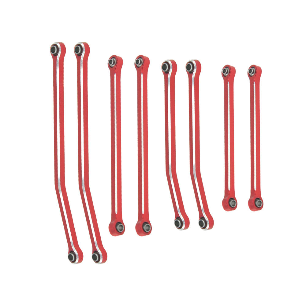 Powerhobby Aluminum Chassis Links + Steering Links Red Axial SCX30