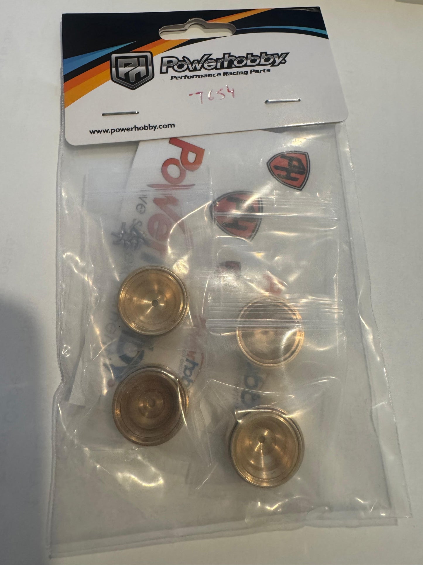 Powerhobby Brass Deep Dish Wheels Gold (4) Axial SCX30