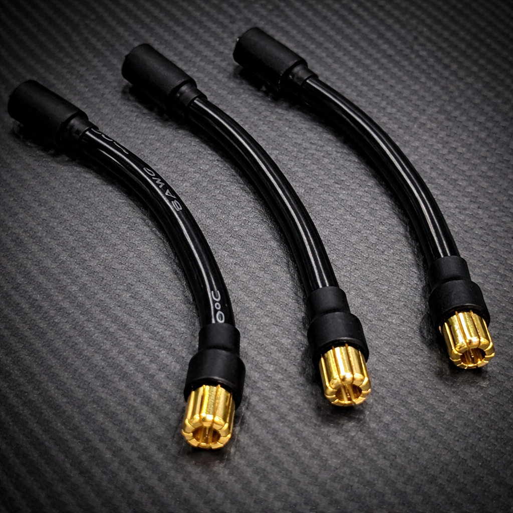 Powerhobby 8mm Female to 6.5mm Male 6inch Extensions (3 PACK)