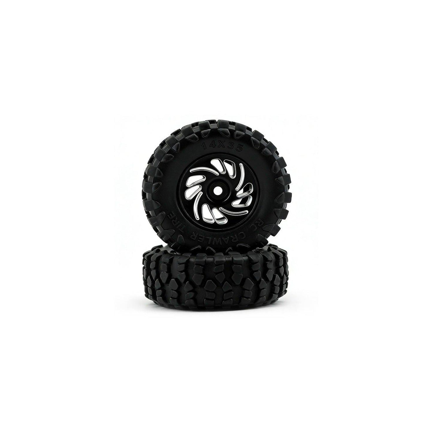 Powerhobby Axial SCX30 Aluminum Beadlock Tires (35mm) / Wheels (4) Black