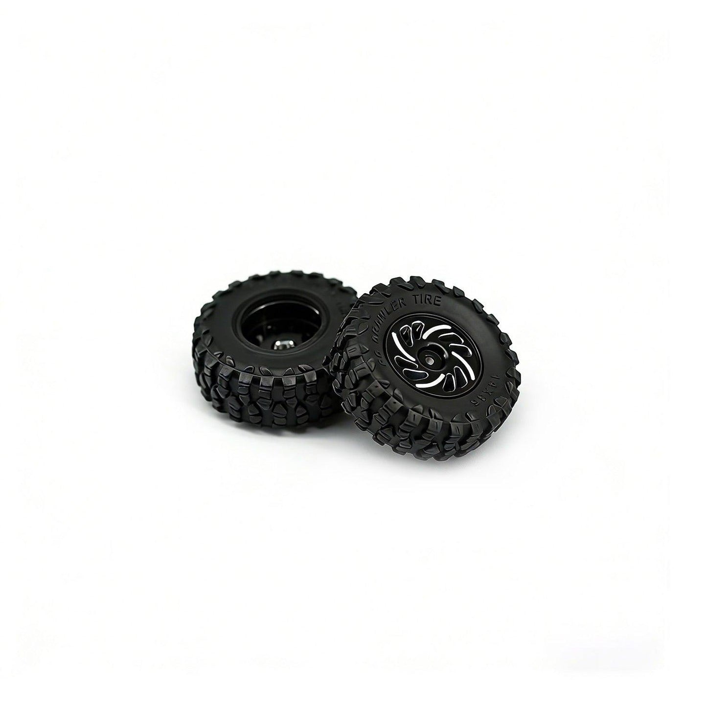 Powerhobby Axial SCX30 Aluminum Beadlock Tires (39mm) / Wheels (4) Black
