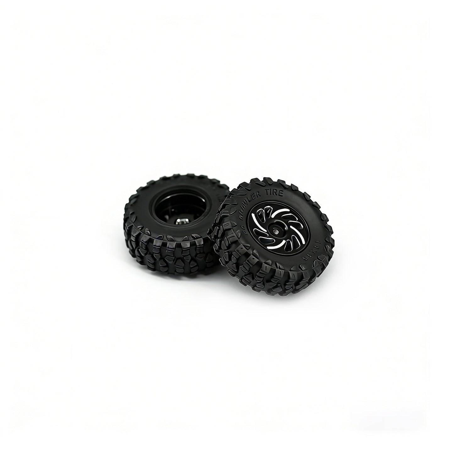Powerhobby Axial SCX30 Aluminum Beadlock Tires (35mm) / Wheels (4) Black