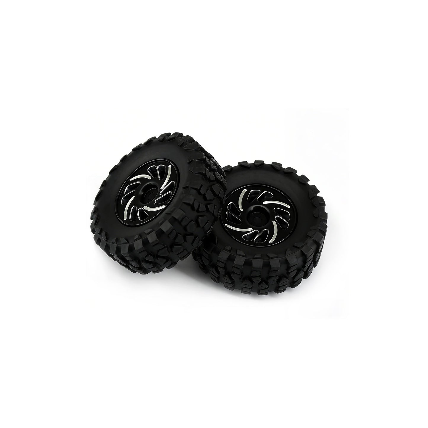 Powerhobby Axial SCX30 Aluminum Beadlock Tires (35mm) / Wheels (4) Black