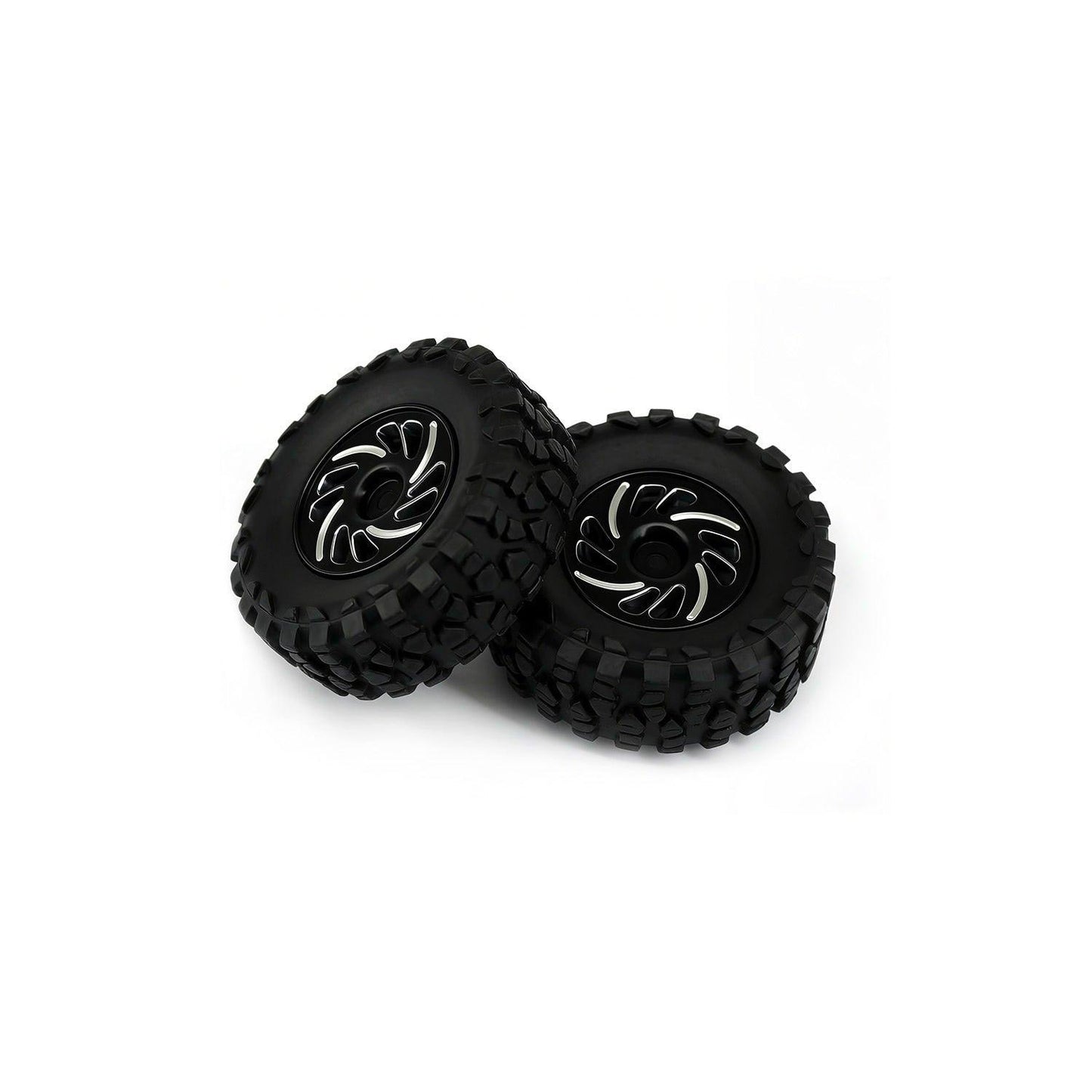 Powerhobby Axial SCX30 Aluminum Beadlock Tires (39mm) / Wheels (4) Black