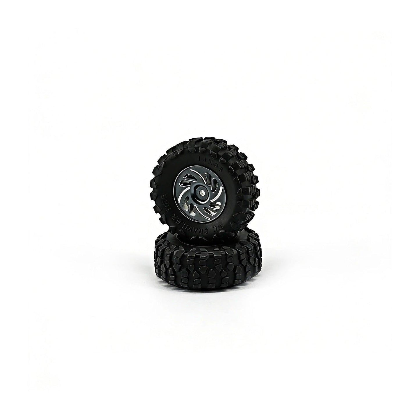 Powerhobby Axial SCX30 Aluminum Beadlock Tires (35mm) / Wheels (4) Grey
