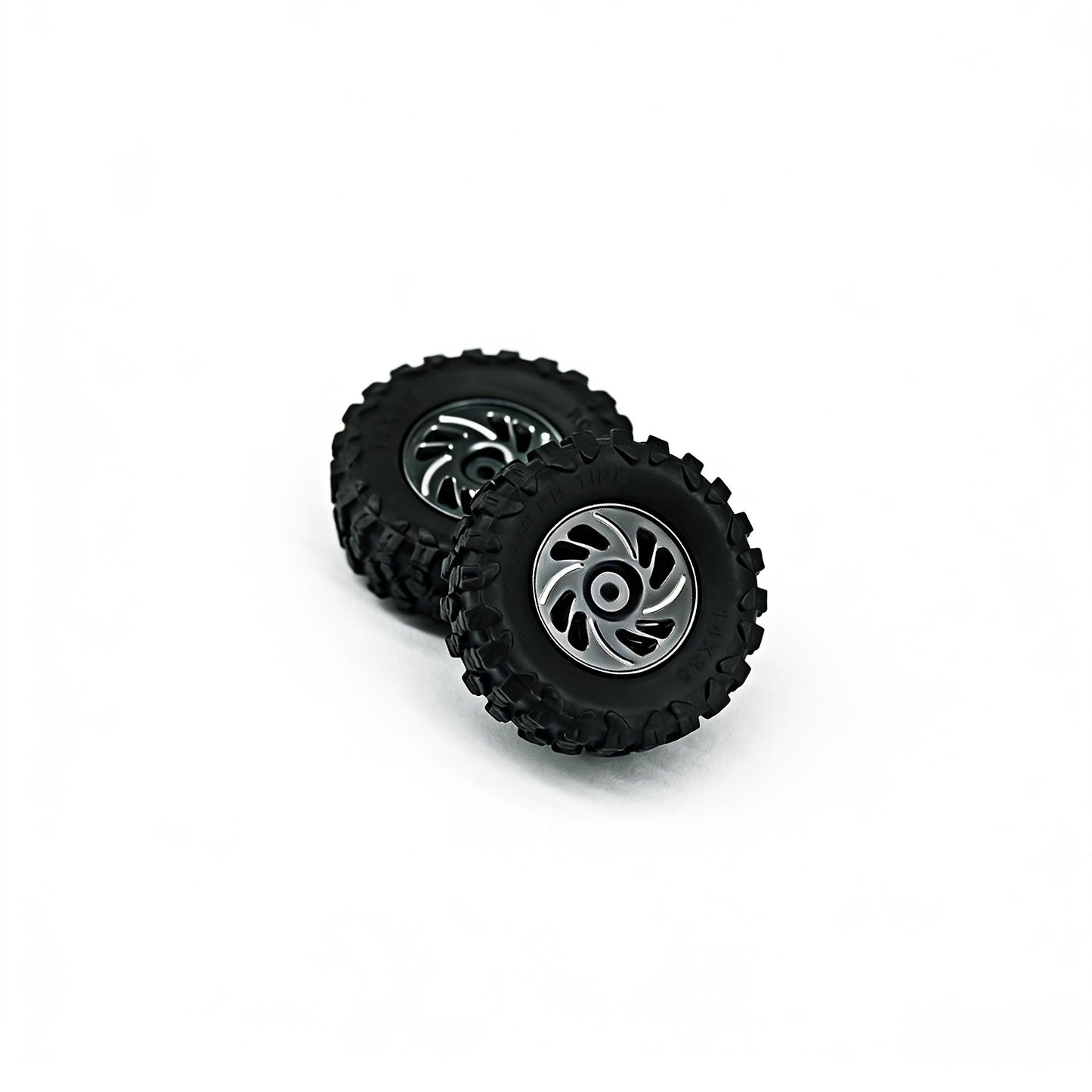 Powerhobby Axial SCX30 Aluminum Beadlock Tires (39mm) / Wheels (4) Silver