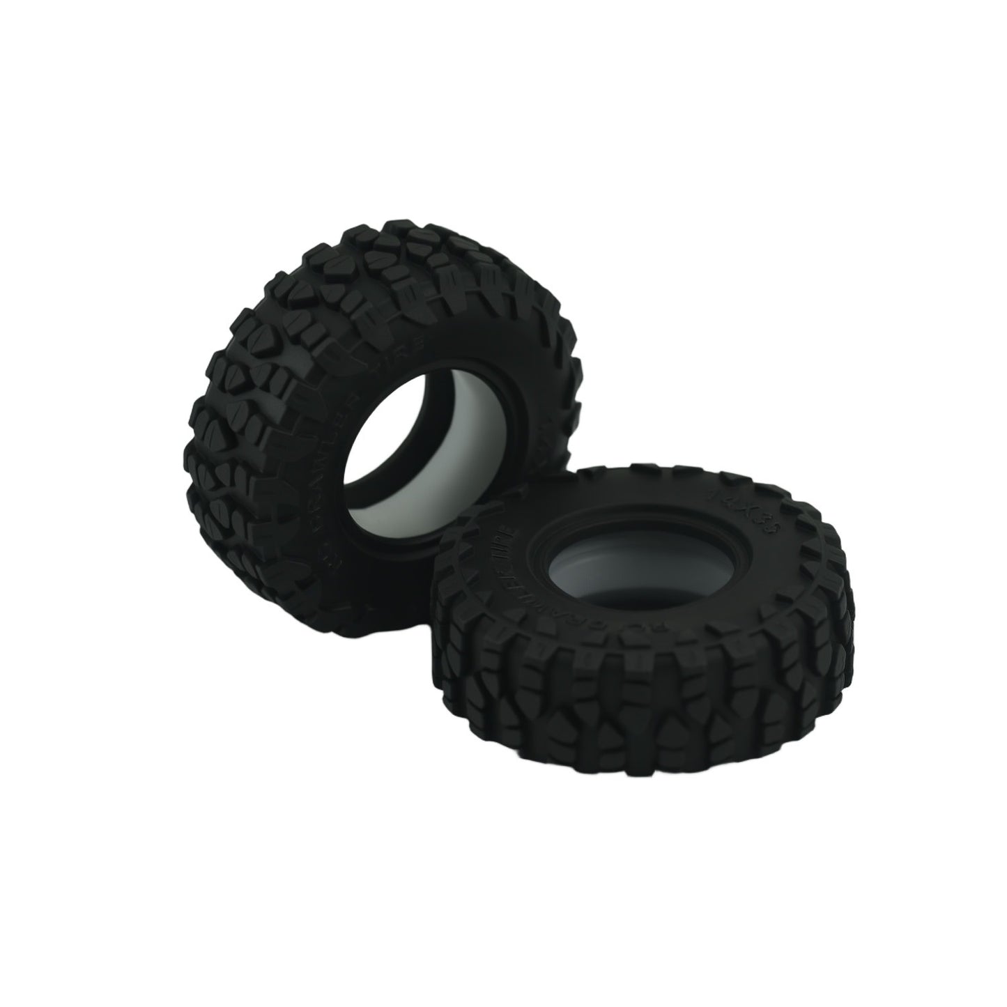 Axial SCX30 35mm Tires with Silicon Insert (4) White