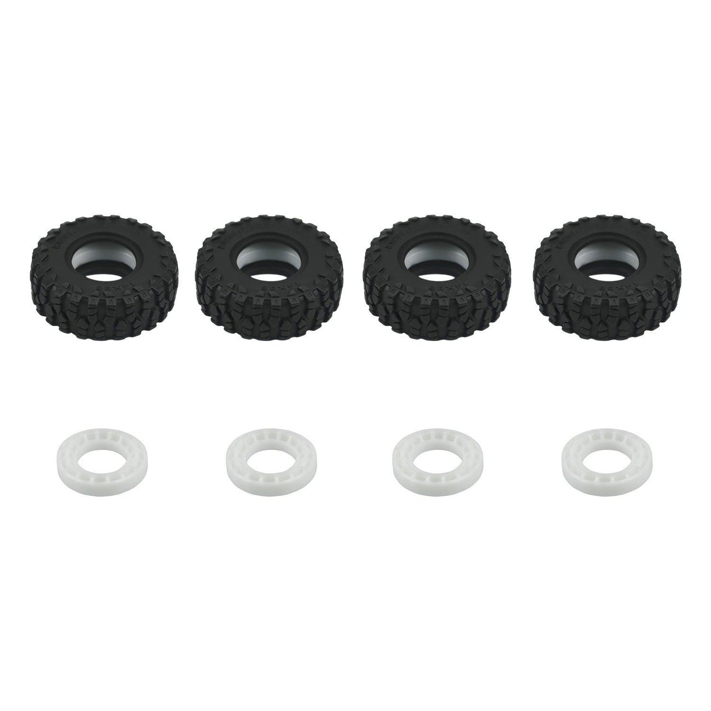 Axial SCX30 39mm Tires with Silicon Insert (4) White