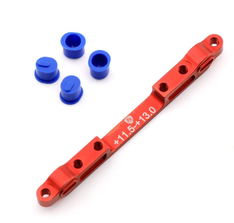 Powerhobby MST RMX 2.5 Aluminum Adjustable Lower Arm Mount Set +11.5-13.0mm Red.