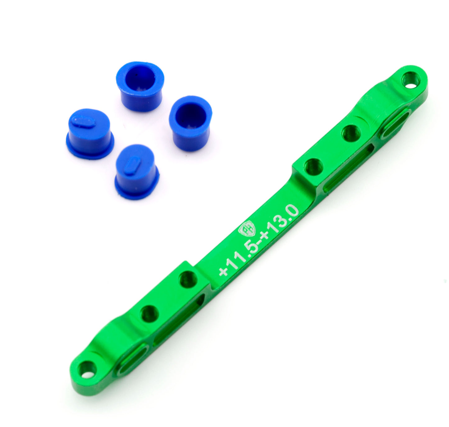 Powerhobby MST RMX 2.5 Aluminum Adjustable Lower Arm Mount Set +11.5-13.0mm Green.