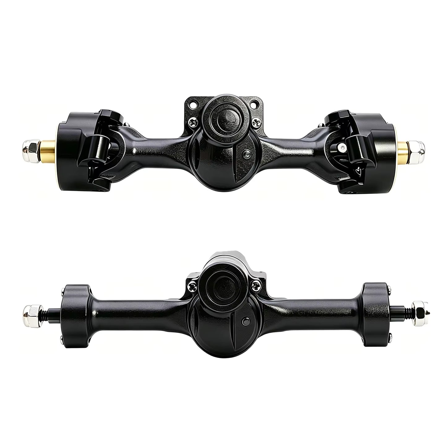 Powerhobby Axial SCX30 Front + Rear Aluminum Complete Axles Black.