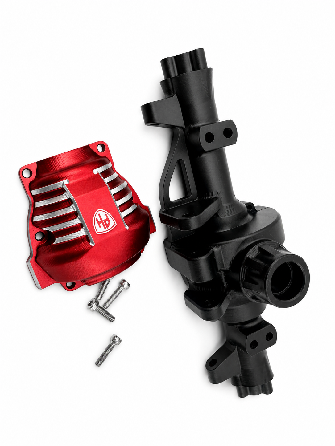 Powerhobby Aluminum Rear Axle Housing for Redcat Ascent Fusion 1/10 Rock Crawler CNC Machined Red.