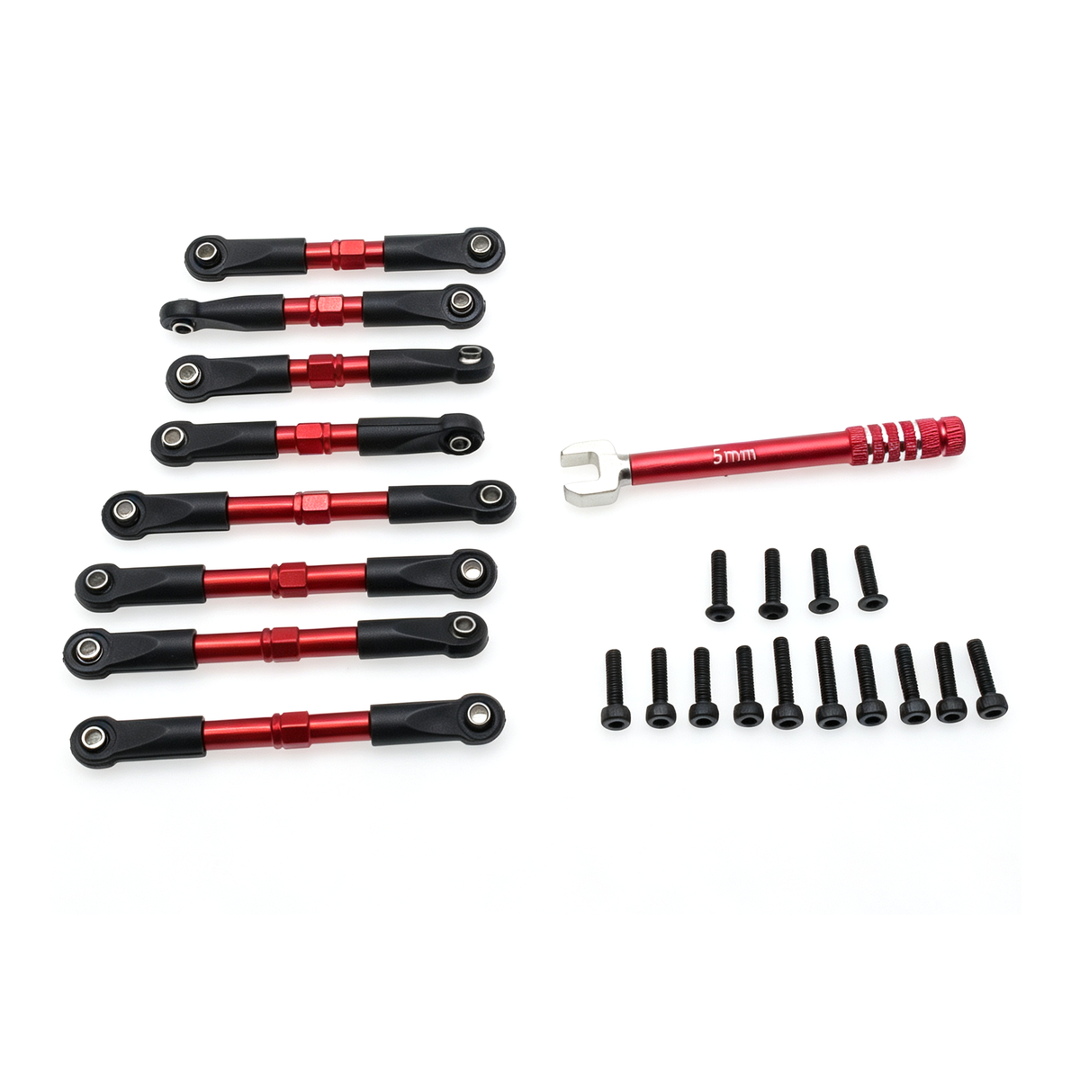Powerhobby Aluminum Pull Rods Red FOR Trxxas 1/16 E-Revo / Summit